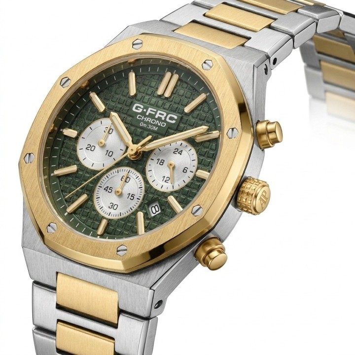 Reloj G-force Gr8440 Cronografo De Acero + Estuche Premium