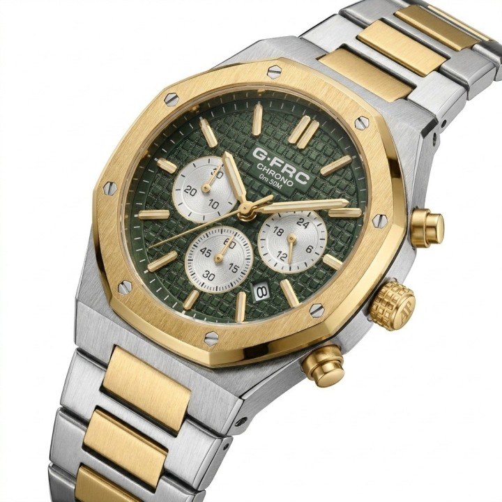 Reloj G-force Gr8440 Cronografo De Acero + Estuche Premium