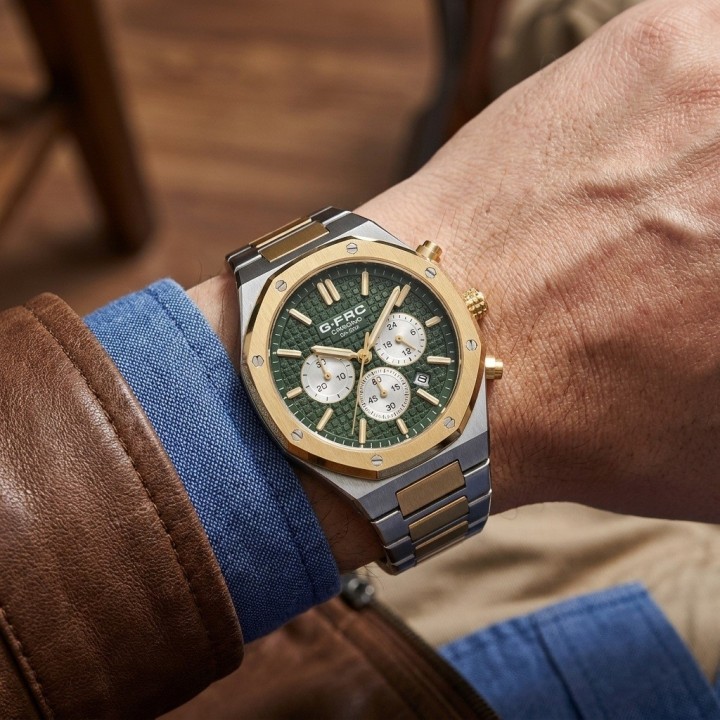 Reloj G-force Gr8440 Cronografo De Acero + Estuche Premium