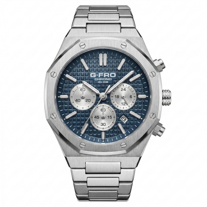 Reloj G-force Gr8440 Cronografo De Acero + Estuche Premium