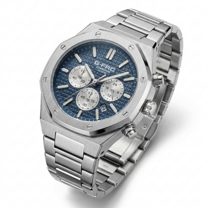 Reloj G-force Gr8440 Cronografo De Acero + Estuche Premium