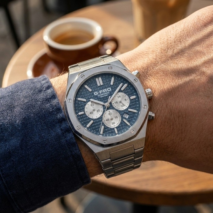 Reloj G-force Gr8440 Cronografo De Acero + Estuche Premium