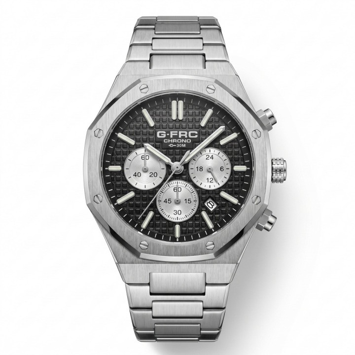Reloj G-force Gr8440 Cronografo De Acero + Estuche Premium