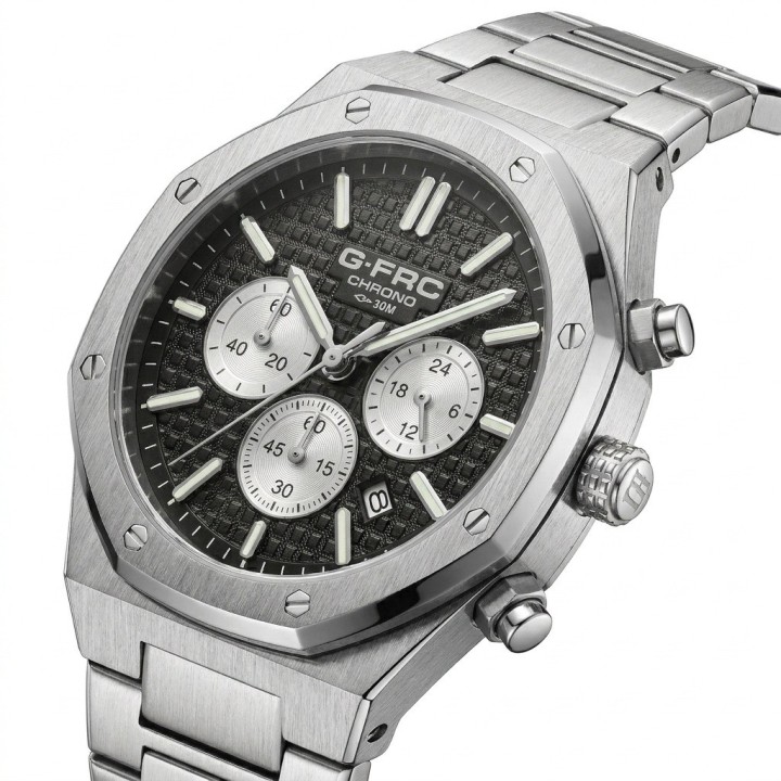 Reloj G-force Gr8440 Cronografo De Acero + Estuche Premium
