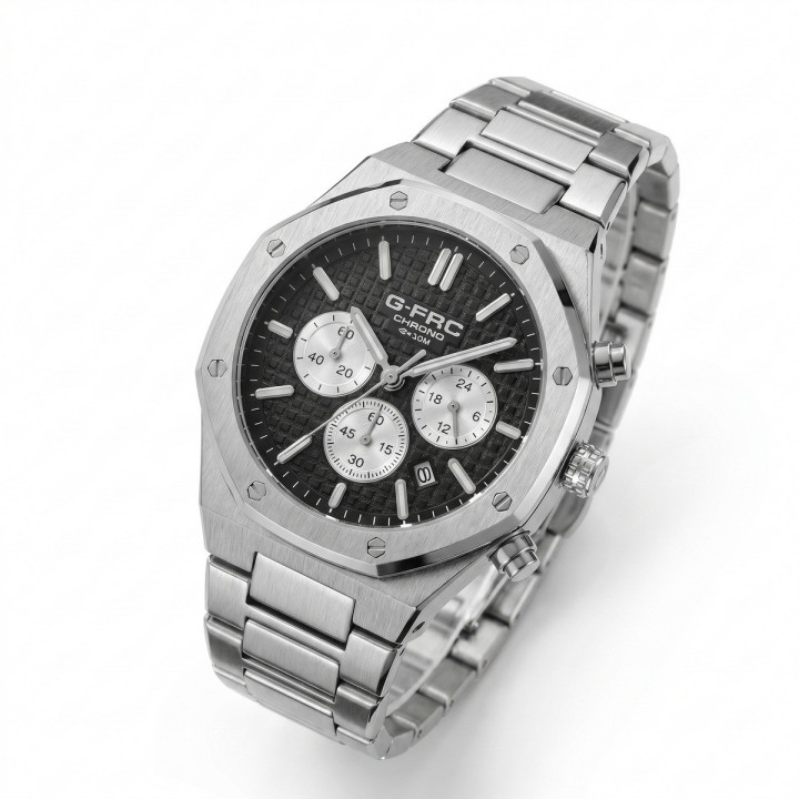 Reloj G-force Gr8440 Cronografo De Acero + Estuche Premium
