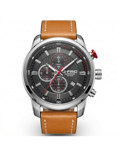 Reloj G-force Gr8291 Cronografo De Cuero + Estuche Premium
