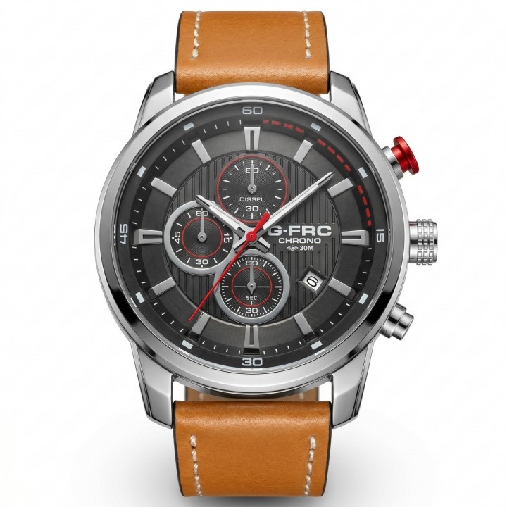 Reloj G-force Gr8291 Cronografo De Cuero + Estuche Premium
