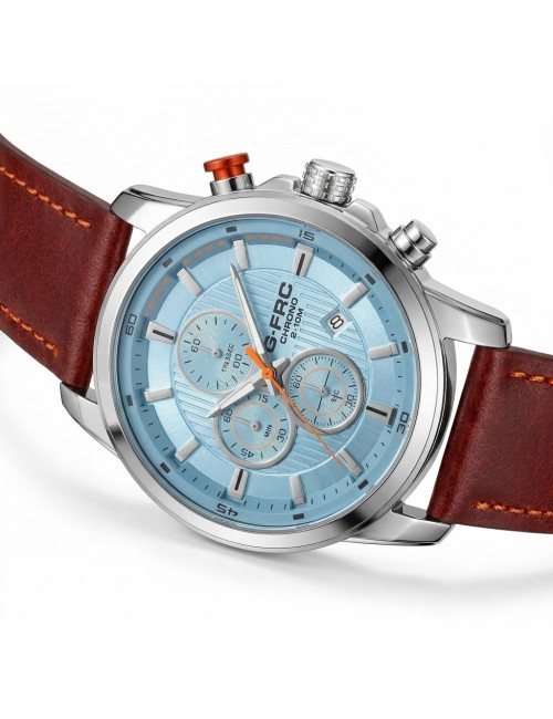 Reloj G-force Gr8291 Cronografo De Cuero + Estuche Premium
