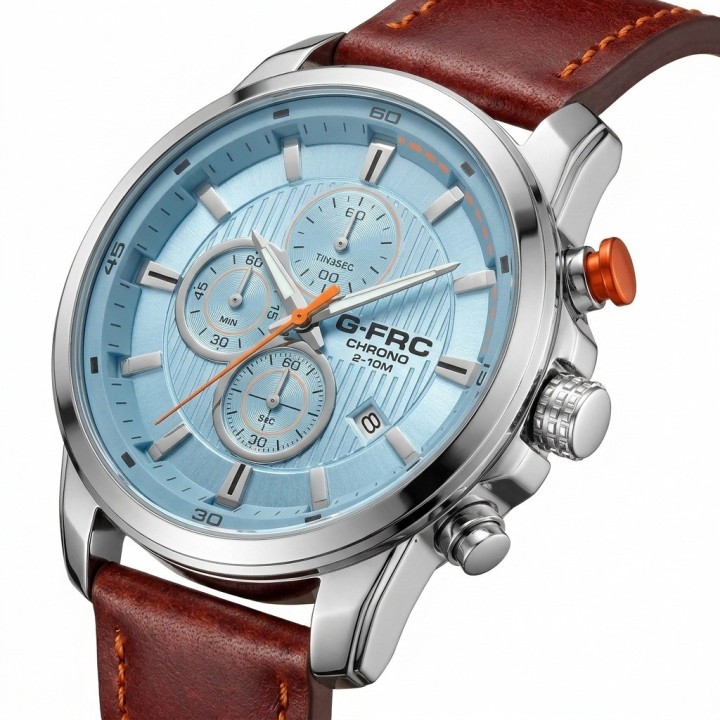 Reloj G-force Gr8291 Cronografo De Cuero + Estuche Premium