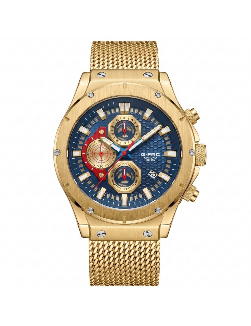 Reloj G-force Gf8027s Cronografo De Acero + Estuche Premium