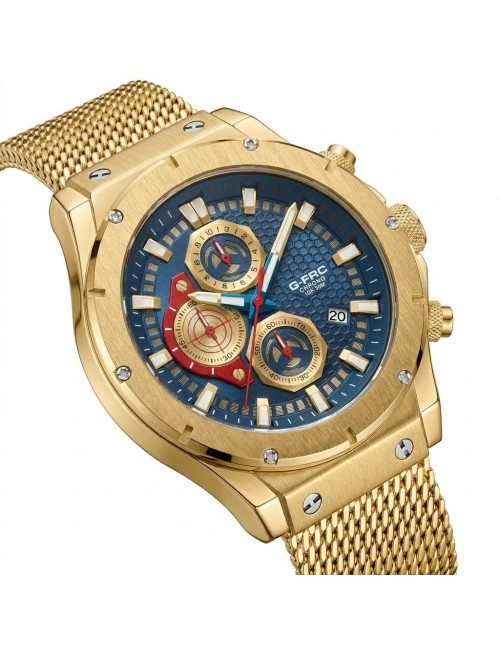 Reloj G-force Gf8027s Cronografo De Acero + Estuche Premium