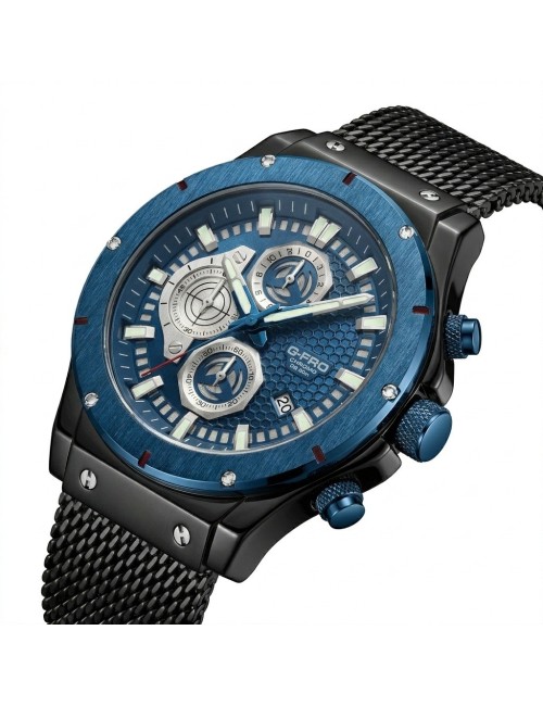 Reloj G-force Gf8027s Cronografo De Acero + Estuche Premium