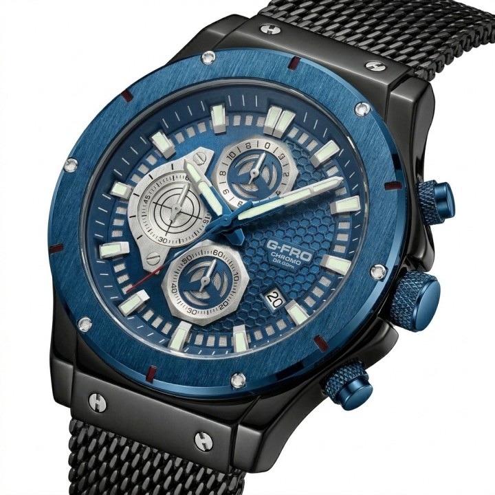 Reloj G-force Gf8027s Cronografo De Acero + Estuche Premium