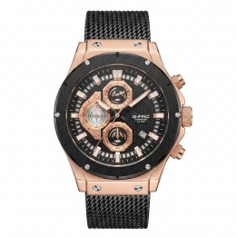 Reloj G-force Gf8027s Cronografo De Acero + Estuche Premium