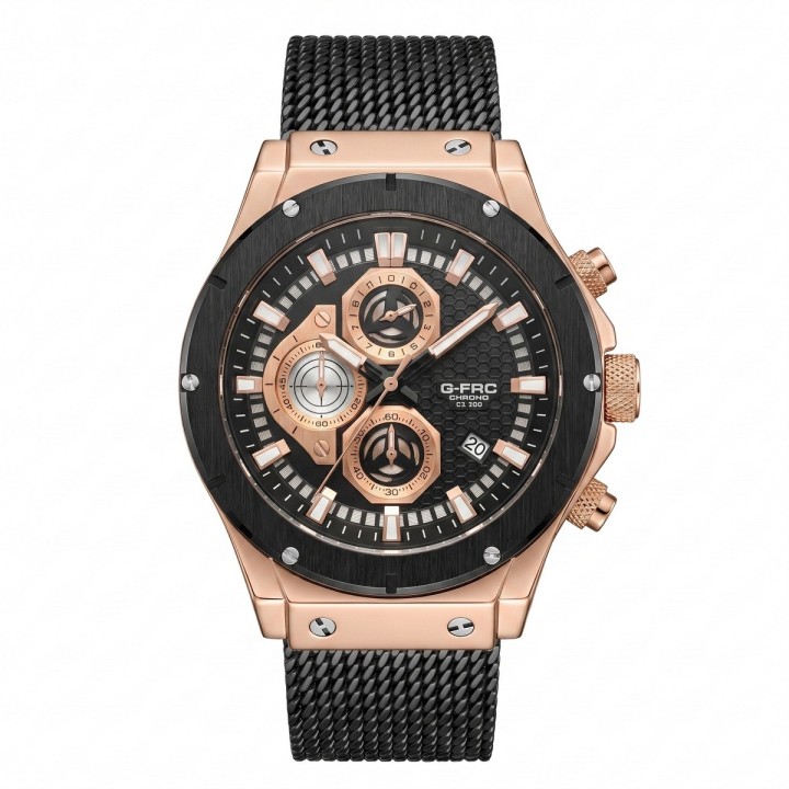 Reloj G-force Gf8027s Cronografo De Acero + Estuche Premium