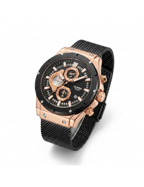 Reloj G-force Gf8027s Cronografo De Acero + Estuche Premium