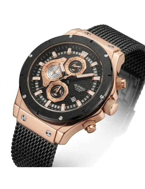 Reloj G-force Gf8027s Cronografo De Acero + Estuche Premium