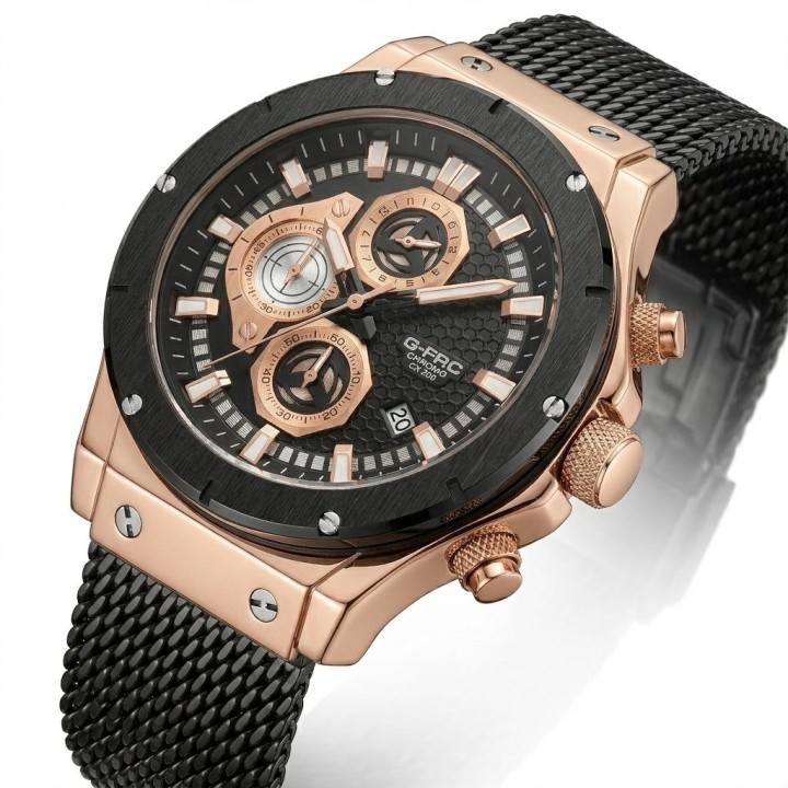 Reloj G-force Gf8027s Cronografo De Acero + Estuche Premium