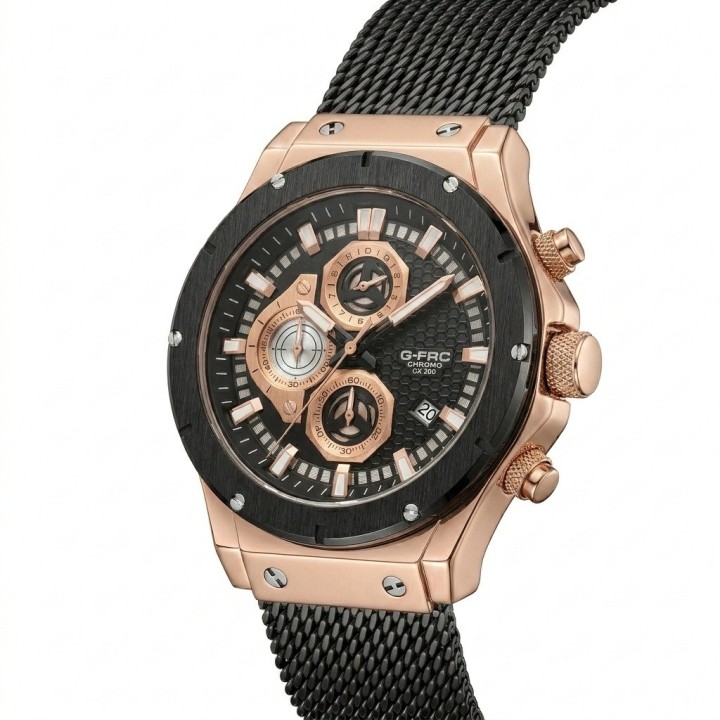 Reloj G-force Gf8027s Cronografo De Acero + Estuche Premium