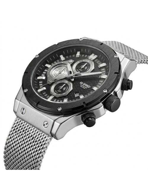 Reloj G-force Gf8027s Cronografo De Acero + Estuche Premium
