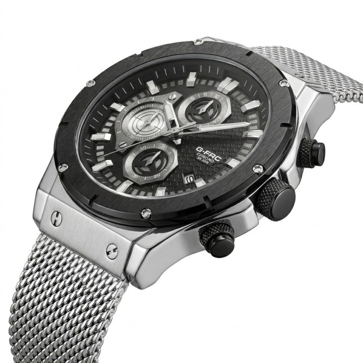 Reloj G-force Gf8027s Cronografo De Acero + Estuche Premium