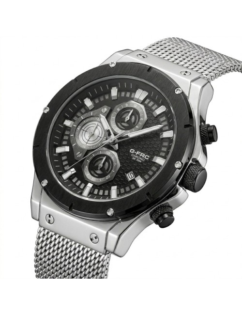 Reloj G-force Gf8027s Cronografo De Acero + Estuche Premium