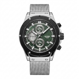 Reloj G-force Gf8027s Cronografo De Acero + Estuche Premium