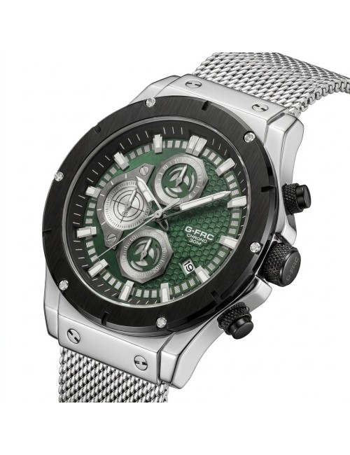 Reloj G-force Gf8027s Cronografo De Acero + Estuche Premium