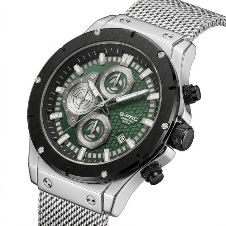Reloj G-force Gf8027s Cronografo De Acero + Estuche Premium