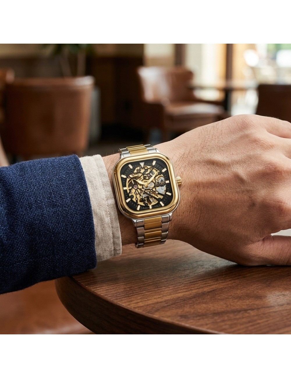 Reloj G-force At9831g Automatico De Acero + Estuche Premium