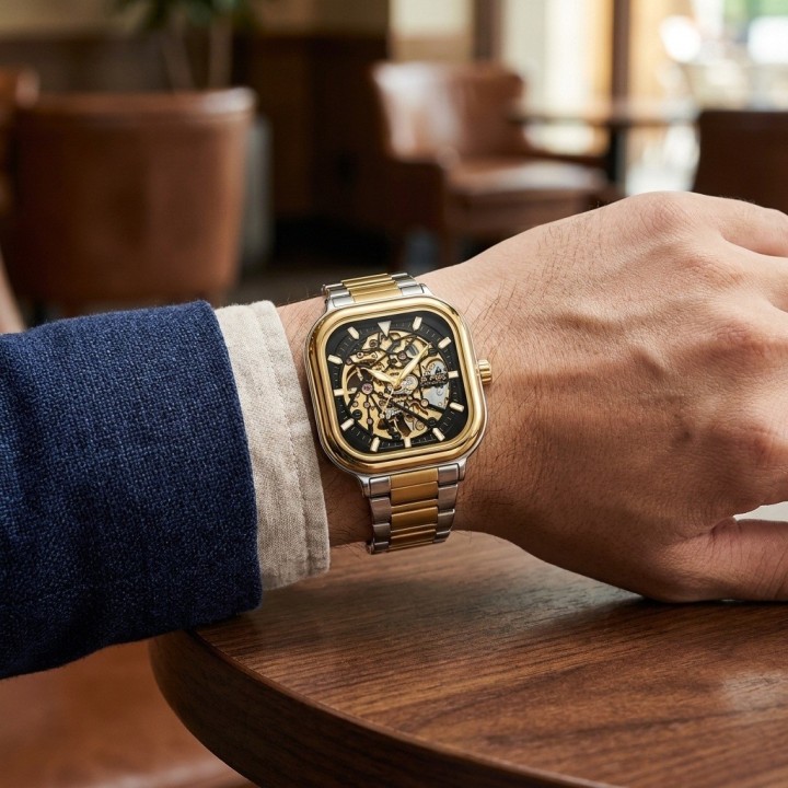 Reloj G-force At9831g Automatico De Acero + Estuche Premium