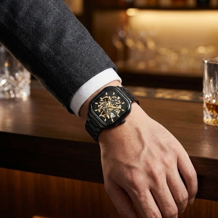 Reloj G-force At9831g Automatico De Acero + Estuche Premium