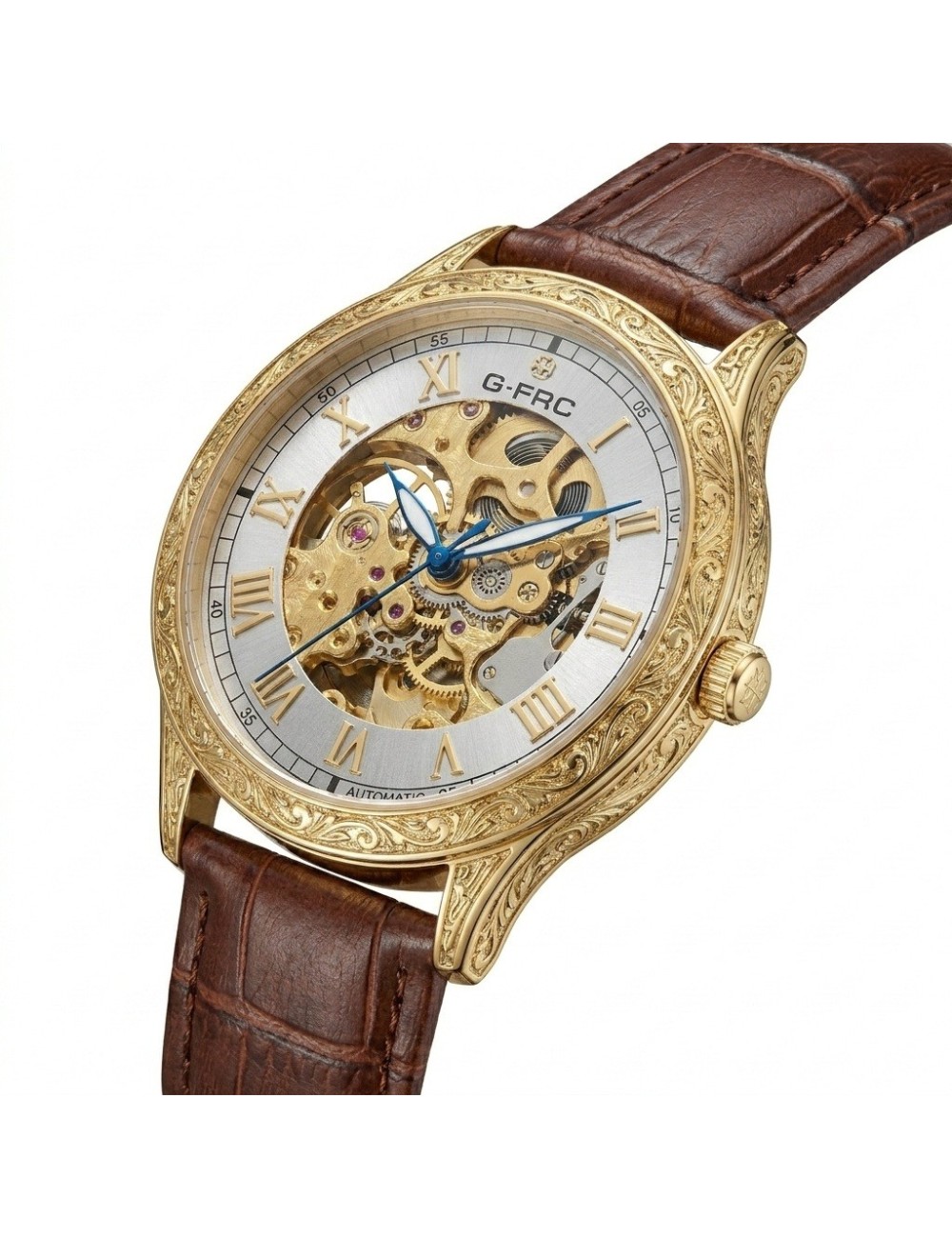Reloj G-force At901q Automatico De Cuero + Estuche Premium