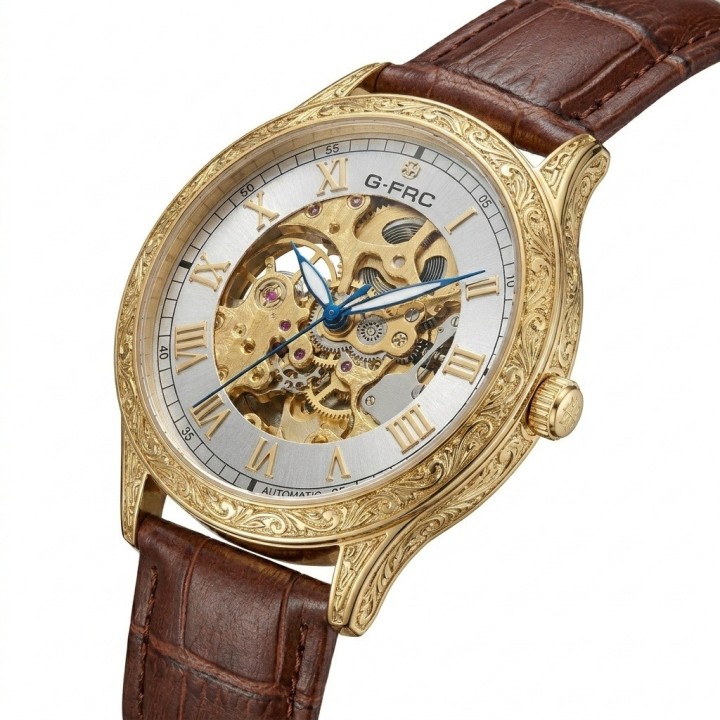 Reloj G-force At901q Automatico De Cuero + Estuche Premium