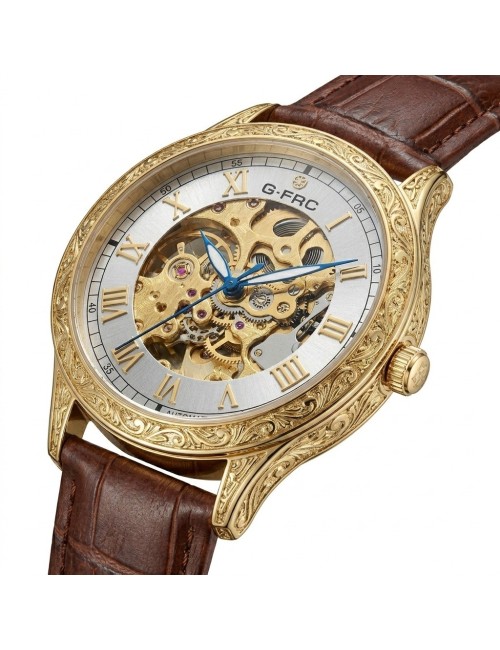 Reloj G-force At901q Automatico De Cuero + Estuche Premium