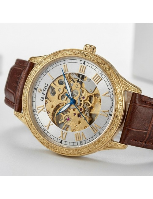 Reloj G-force At901q Automatico De Cuero + Estuche Premium
