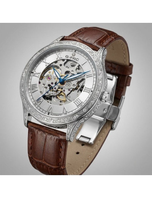 Reloj G-force At901q Automatico De Cuero + Estuche Premium