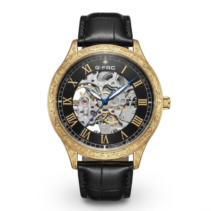 Reloj G-force At901q Automatico De Cuero + Estuche Premium