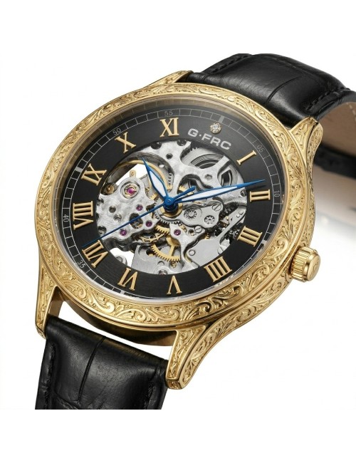 Reloj G-force At901q Automatico De Cuero + Estuche Premium