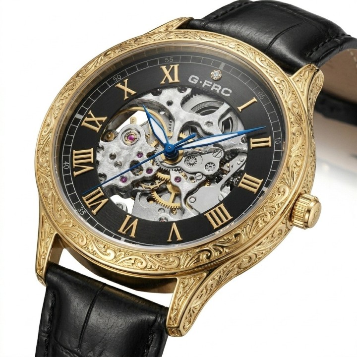 Reloj G-force At901q Automatico De Cuero + Estuche Premium