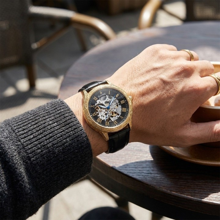 Reloj G-force At901q Automatico De Cuero + Estuche Premium