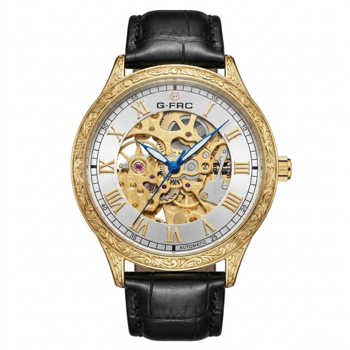 Reloj G-force At901q Automatico De Cuero + Estuche Premium