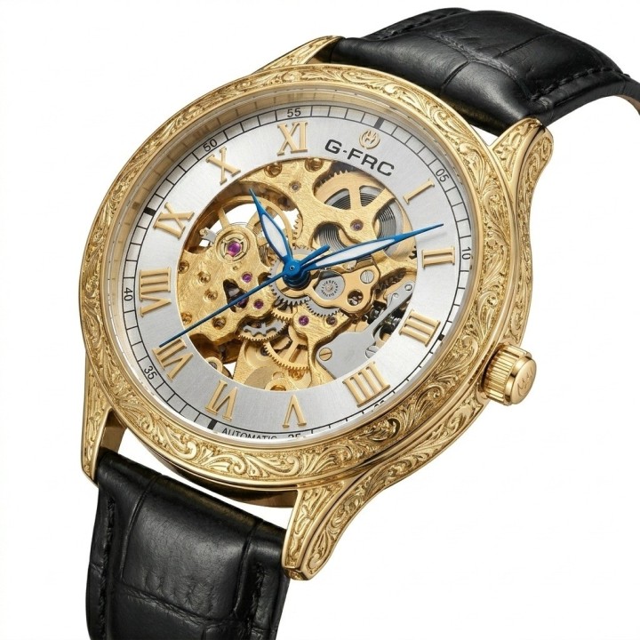 Reloj G-force At901q Automatico De Cuero + Estuche Premium