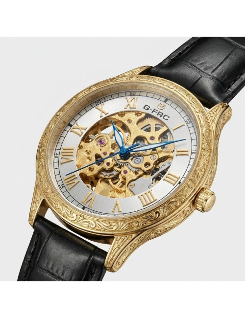 Reloj G-force At901q Automatico De Cuero + Estuche Premium