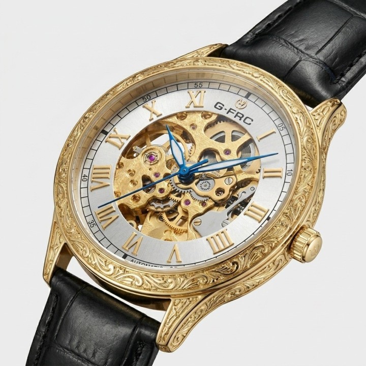 Reloj G-force At901q Automatico De Cuero + Estuche Premium