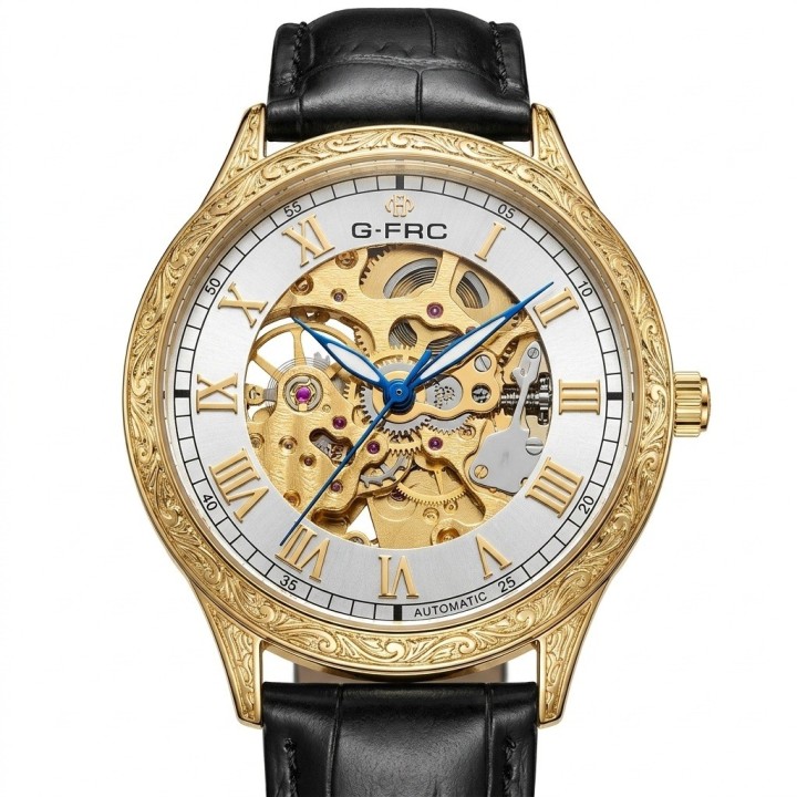 Reloj G-force At901q Automatico De Cuero + Estuche Premium