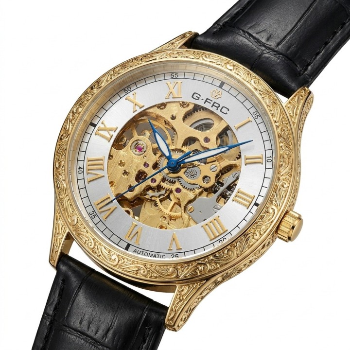 Reloj G-force At901q Automatico De Cuero + Estuche Premium