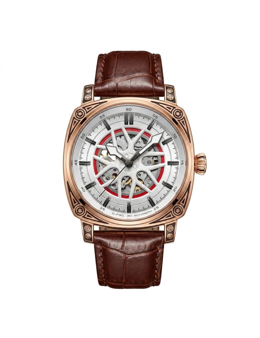 Reloj G-force At894g Automatico De Cuero + Estuche Premium