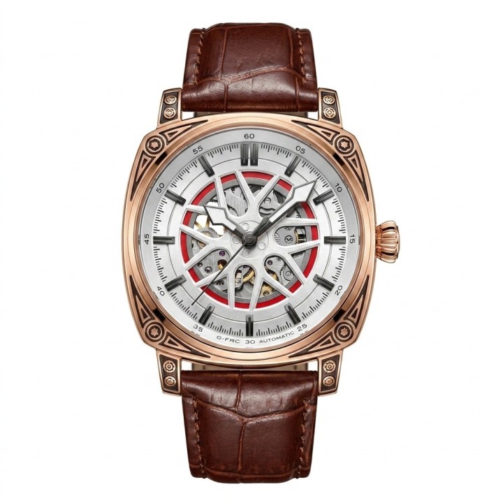 Reloj G-force At894g Automatico De Cuero + Estuche Premium