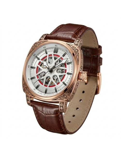 Reloj G-force At894g Automatico De Cuero + Estuche Premium